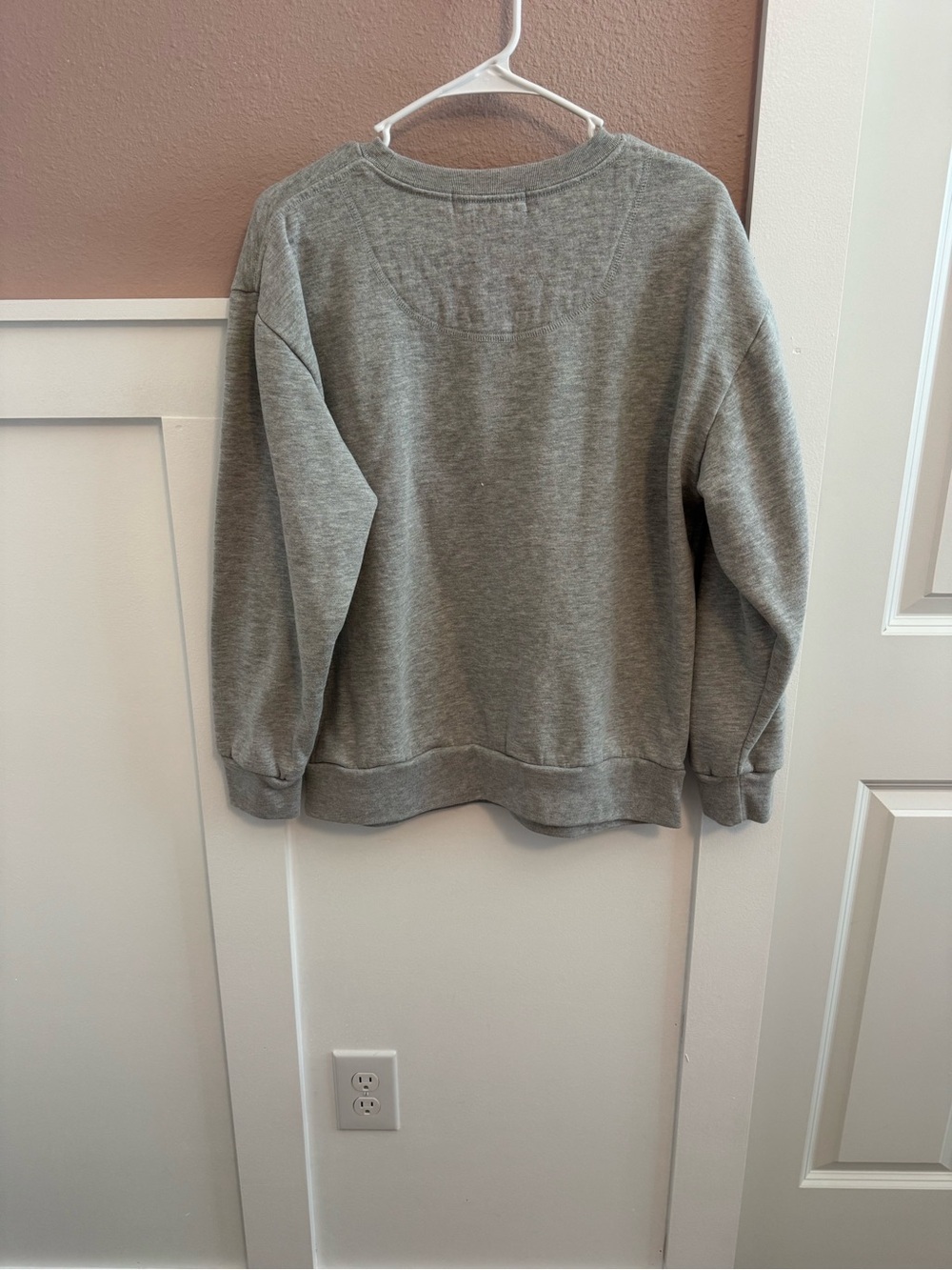 State of Mine Gray Candy Cane Embroidered Christmas Sweatshirt - Picture 4 of 4